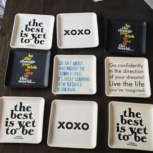 Inspirational Quotable Trinket Dish Ceramic Set